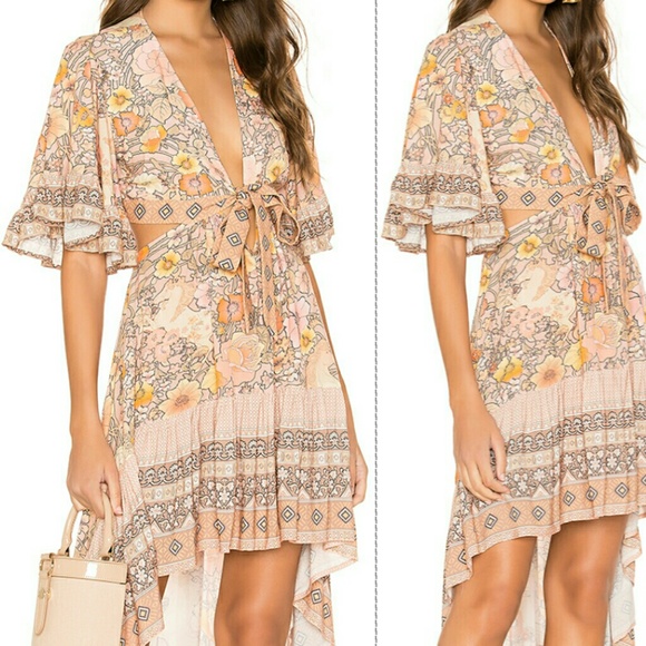 New spell revolve amethyst bambi gown maxi blush M - Picture 3 of 8